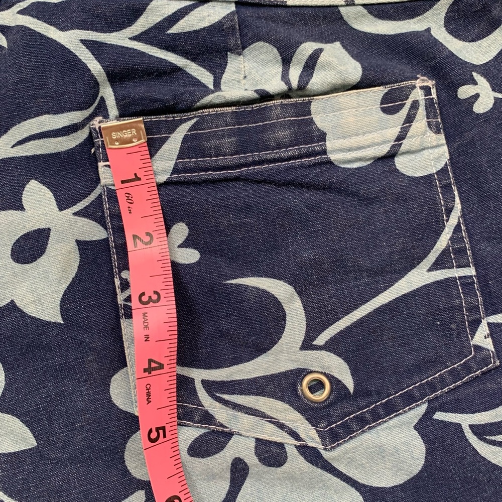 Vintage Honulua Surf 🌊Women’s 🌺 Board Shorts Size 11 Blue Hibiscus Floral - Picture 7 of 12
